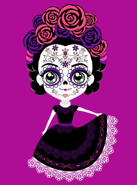 Du papier, des ciseaux, de la colle et beaucoup de couleurs pour créer ta poupée pour le dia de los muertos.