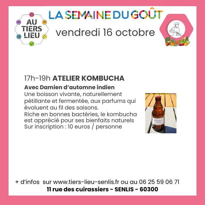 Atelier pour apprendre à faire du Kombucha dans le cadre de la semaine du Goût