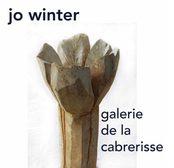 Exposition de Jo Winter avec présentation de sculpture à bois et dessins à l'acrylique et à l'encre à la Galerie de la Cabrerisse.