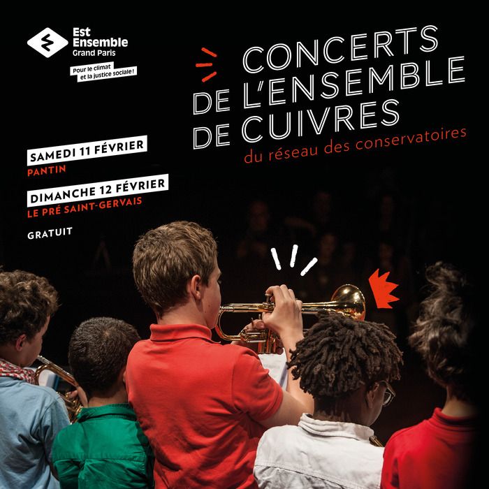 Le premier des deux concerts donnés par l'ensemble de cuivres des conservatoires d'Est Ensemble en ce mois de février.