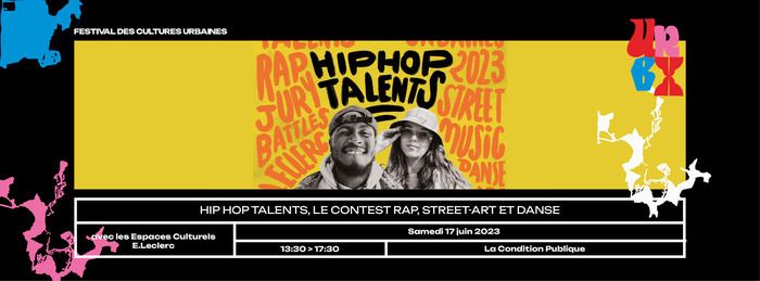 Pendant le festival URBX, La Condition Publique accueille le HIP HOP Talents organisé par les Espaces Culturels E.Leclerc !