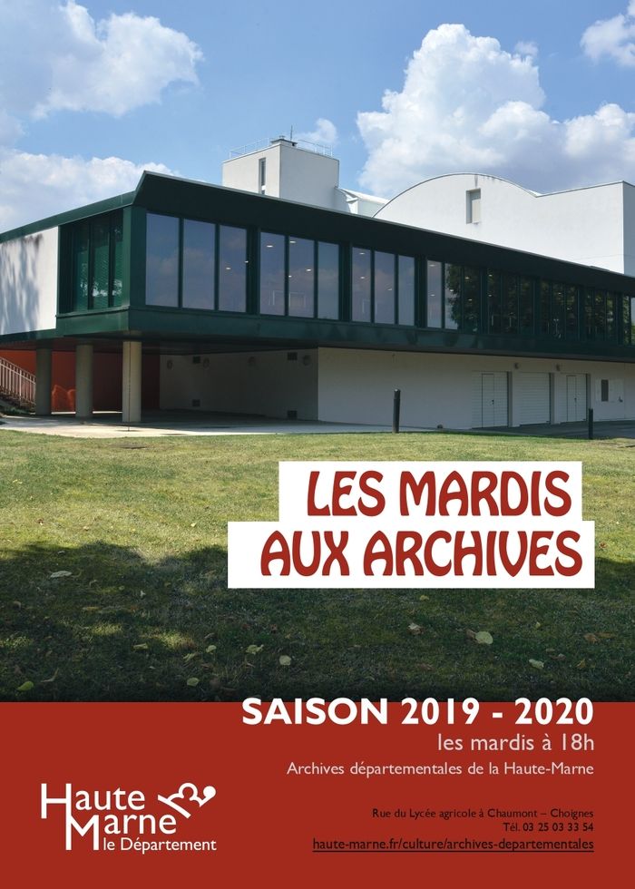 Dans le cadre des Mardis aux Archives