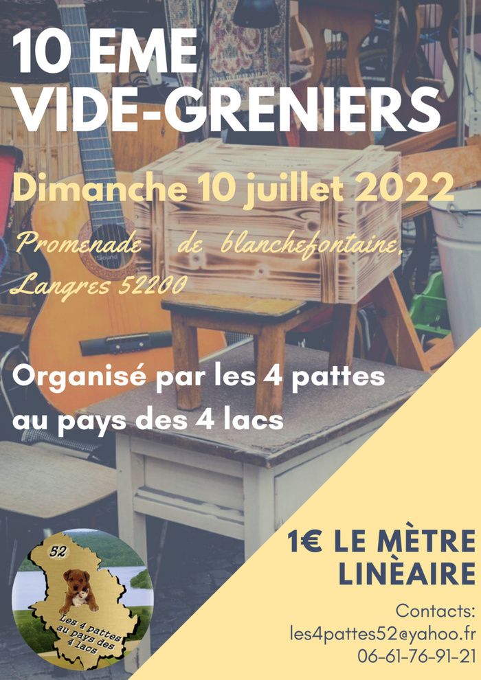 10e vide-greniers organisé par notre association.