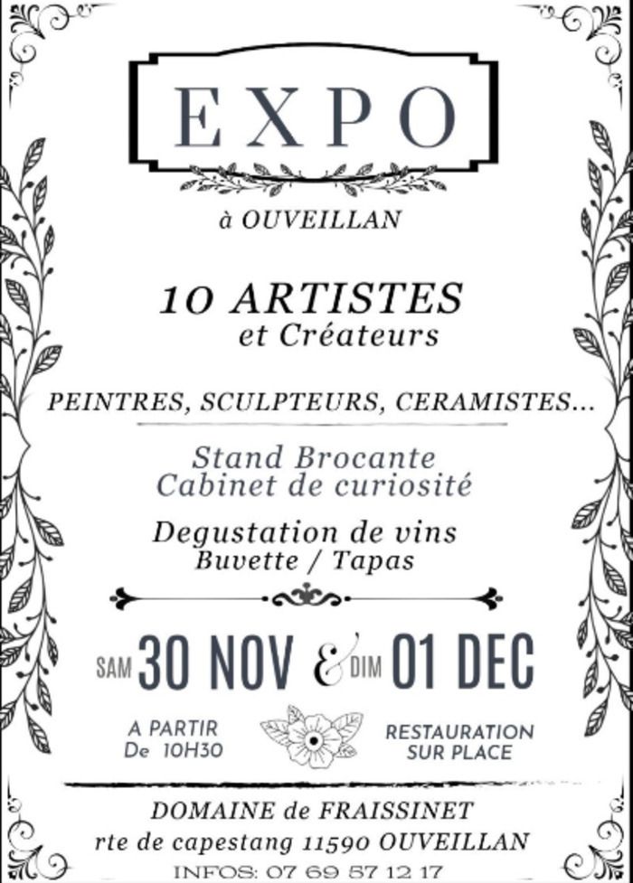 Exposition de 10 artistes et créateurs (peintre, sculpteurs, céramistes)