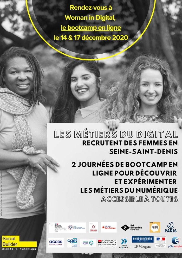 Deux journées d'orientation et de formation aux métiers du numérique pour les femmes de Seine-Saint-Denis!