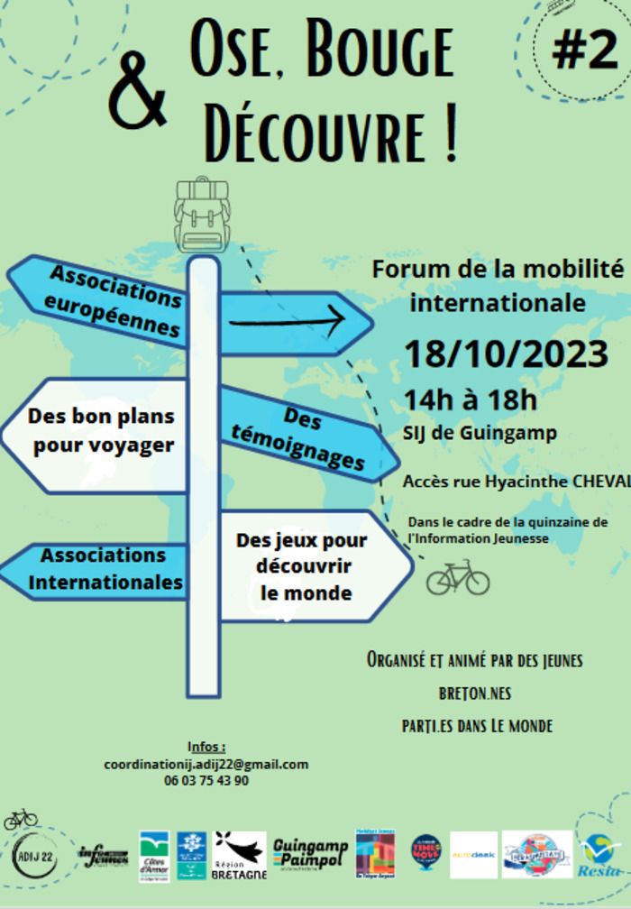 Forum sur la mobilité
    internationale- SIJ GPA Guingamp & ADIJ22 & RESIA