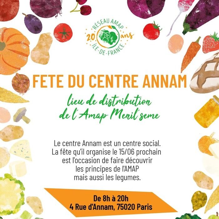 Fête du centre Annam lieu de distribution de l'AMAP Menil'seme