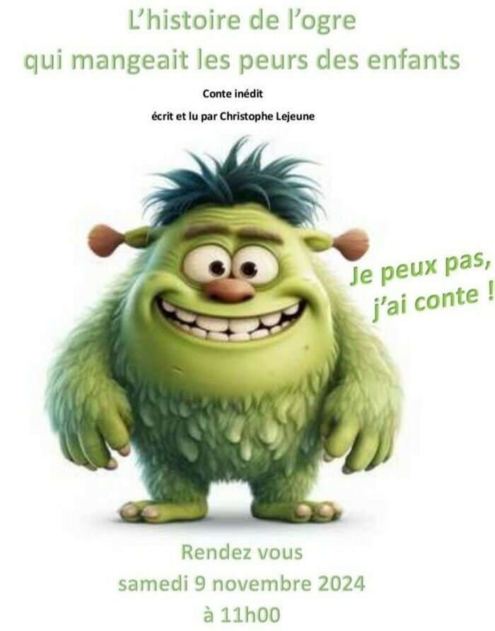 Christophe attend les petits (à partir de 5 ans) et les grands à 11 heures, le samedi 9 novembre, pour le conte du mois