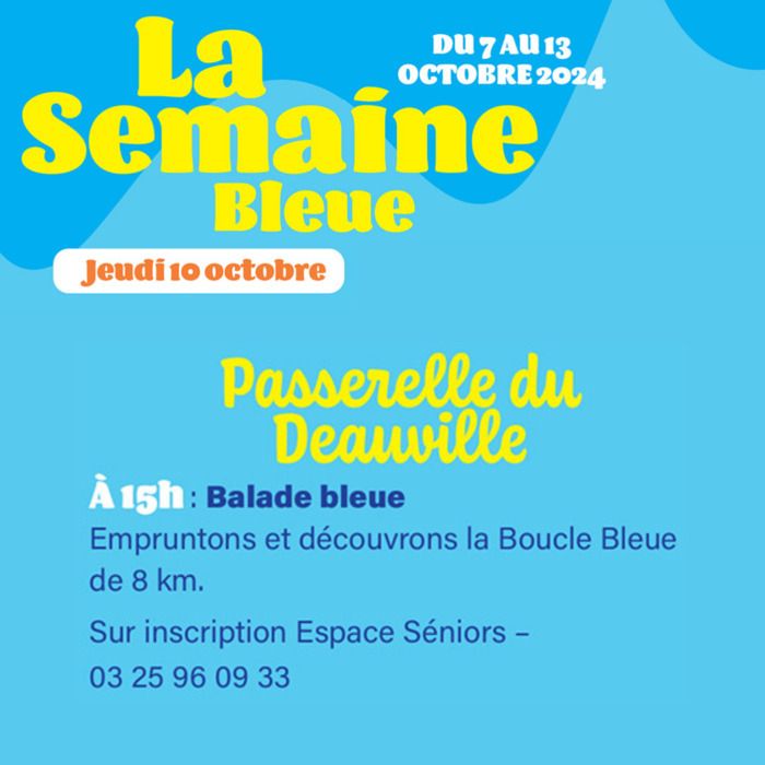 Participez à la balade bleue et découvrez la Grande Boucle de Saint-Dizier, un parcours de 8 km, le jeudi 10 octobre à 15h.