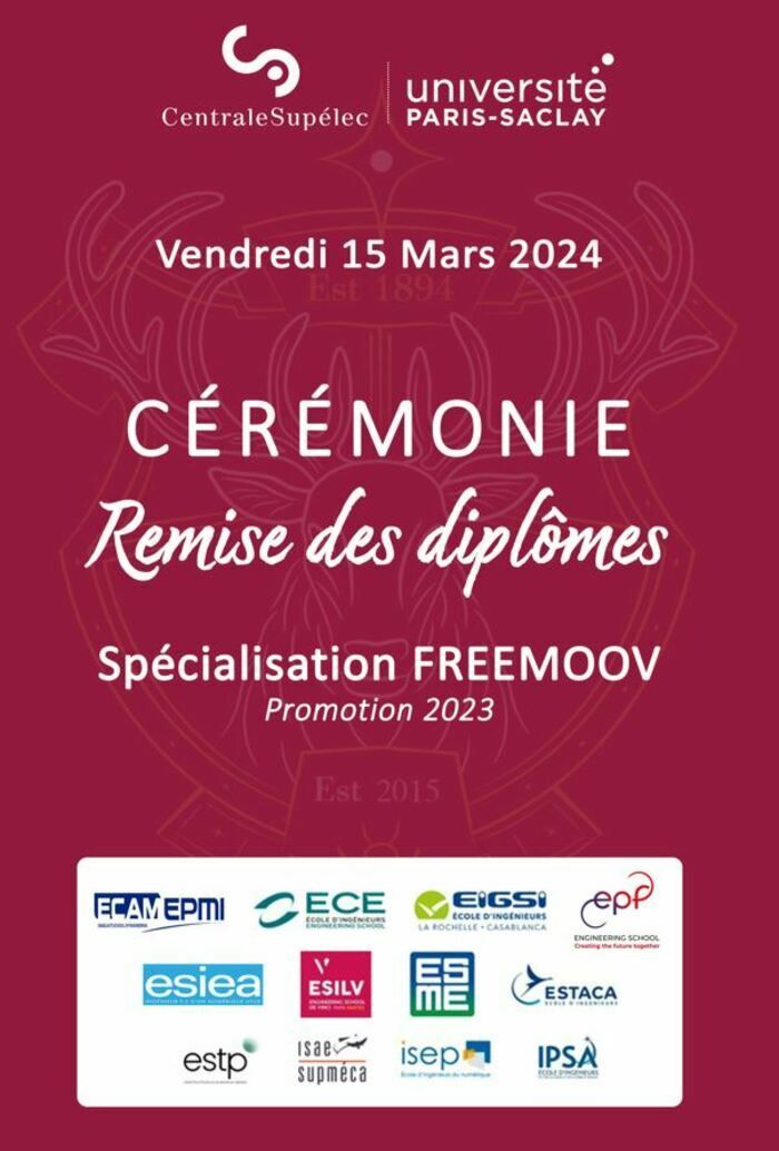 Première cérémonie de remise des diplômes de spécialisation Freemoov (promotion 2022-2023).