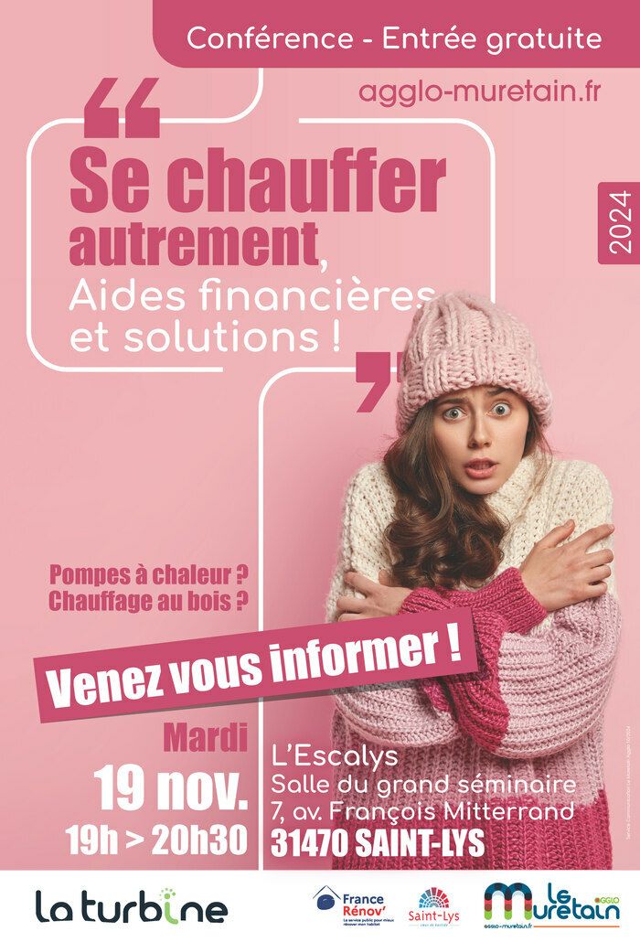 Le Muretain Agglo organise une conférence sur le chauffage durable et les aides financières pour la rénovation énergétique. Les pompes à chaleur et les installations au bois seront présentés.