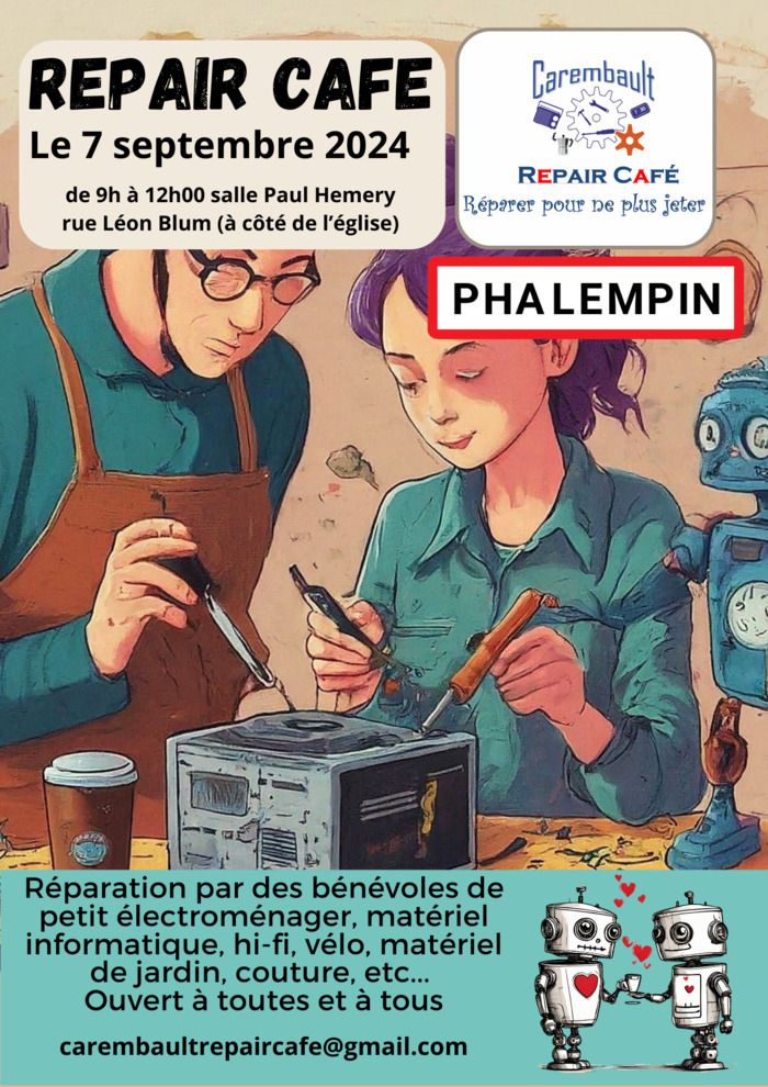 Le 07 septembre 2024, à Phalempin, le 7e repair café est organisé