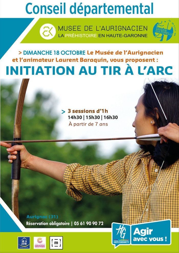 Le Musée de l'Aurignacien vous propose une initiation gratuite au tir à l'arc avec Laurent Baraquin, le dimanche 18 octobre !