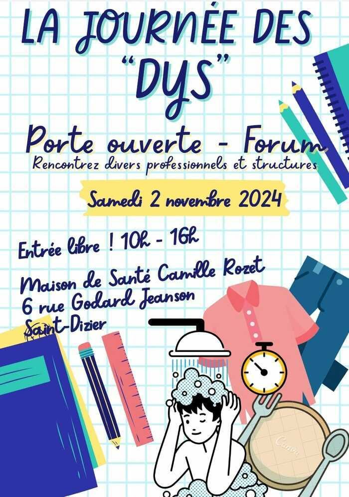 Forum et porte ouverte pour rencontrer des professionnels et des structures spécialisés dans les troubles "Dys". Entrée libre de 10h à 16h.