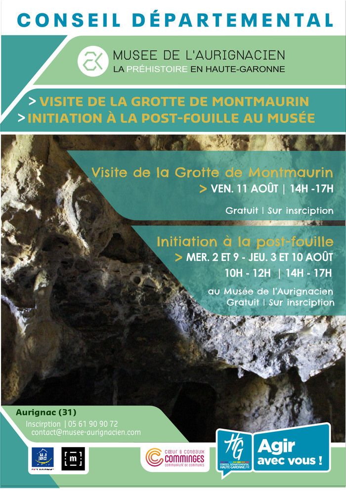 Visite exceptionnelle de la grotte de Coupe-Gorge de Montmaurin, en cours de fouille par Amélie Vialet, maître de conférences en paléo-anthropologie au Muséum National d'Histoire Naturelle de Paris.