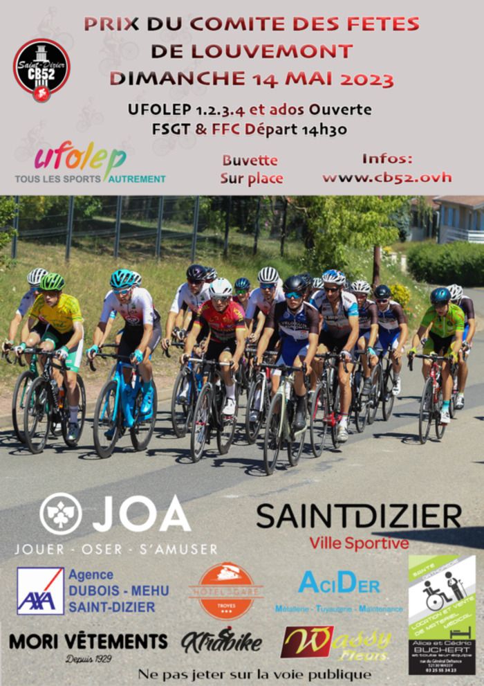 Course Cycliste ouvertes aux licencié FFC FSGT et UFOLEP