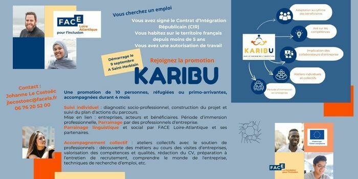 Karibu est un dispositif qui propose un accompagnement global d’insertion sociale et professionnelle des primo-arrivants et des bénéficiaires de la protection temporaire.