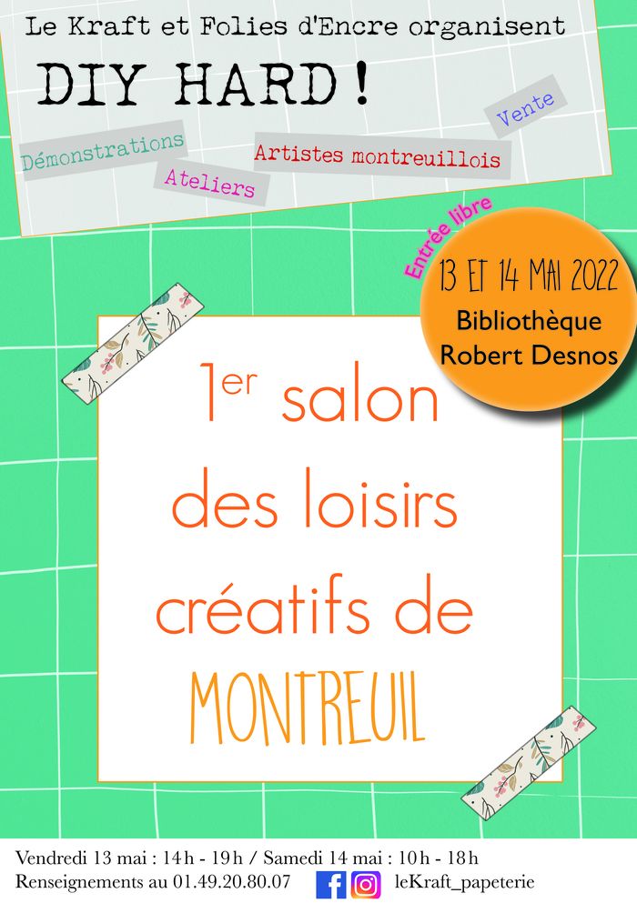 La papeterie Le Kraft à Montreuil organise son premier salon des loisirs créatifs ! Au programme : démonstrations, vente, ateliers et expositions d'artistes. Entrée libre pendant les deux jours.