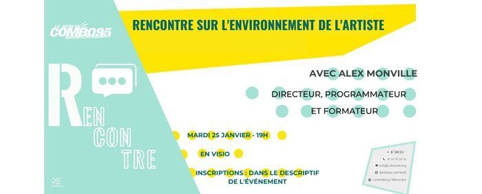 Le Combo95 reçoit Alex Monville, directeur de la Biscuiterie (02),fondateur de La Couveuse, structure d'accompagnement dédiée à l'émergence francophone, mais également programmateur et formateur.