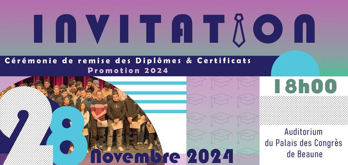 Remise des diplômes et des certificats de 2024.