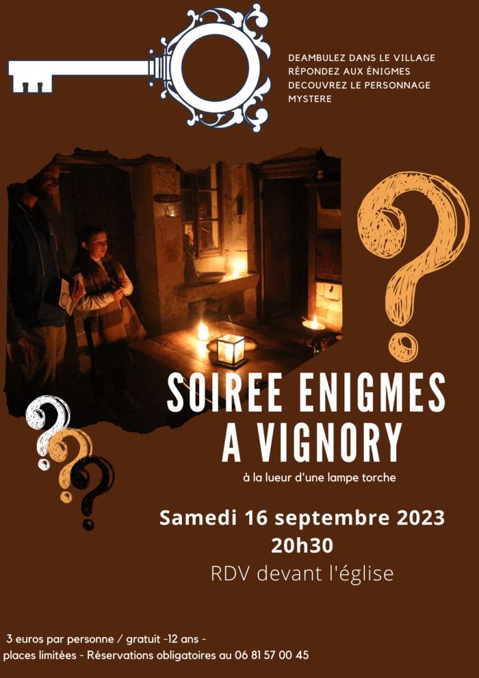 Le samedi soir, découverte de Vignory à la lueur d'une torche à la recherche d'un personnage mystère.