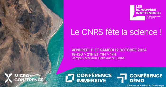 Le vendredi 11 et samedi 12 octobre, rendez-vous au CNRS à Meudon pour célébrer la fête de la science ! Venez vous interroger, vous émerveillez et partagez les sciences avec nos scientifiques.