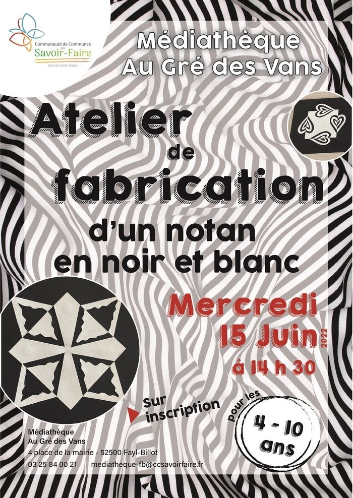 Atelier de création d'un notan en noir et blanc