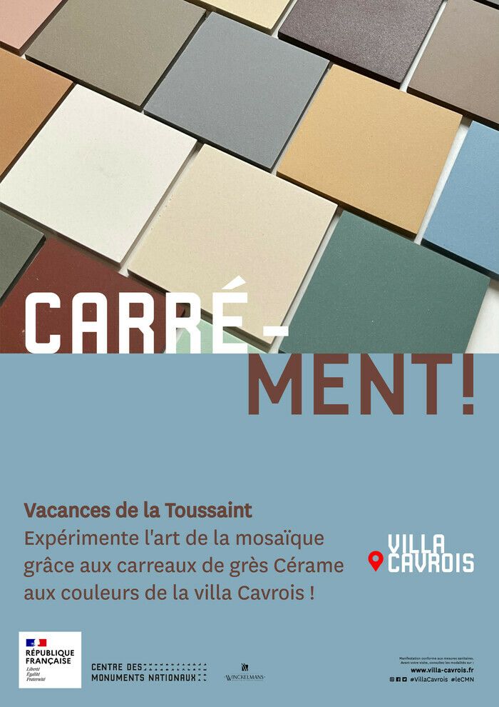 Expérimente l'art de la mosaïque grâce aux carreaux de grès cérame aux couleurs de la villa Cavrois !