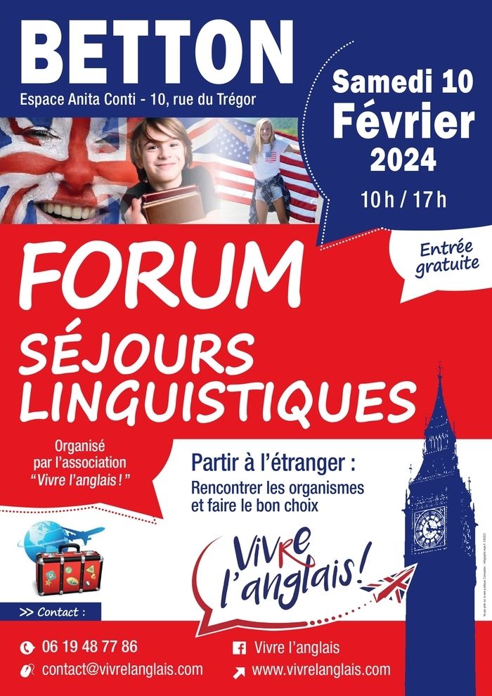 Forum Séjours linguistiques, organisé par l'association Vivre l'anglais !