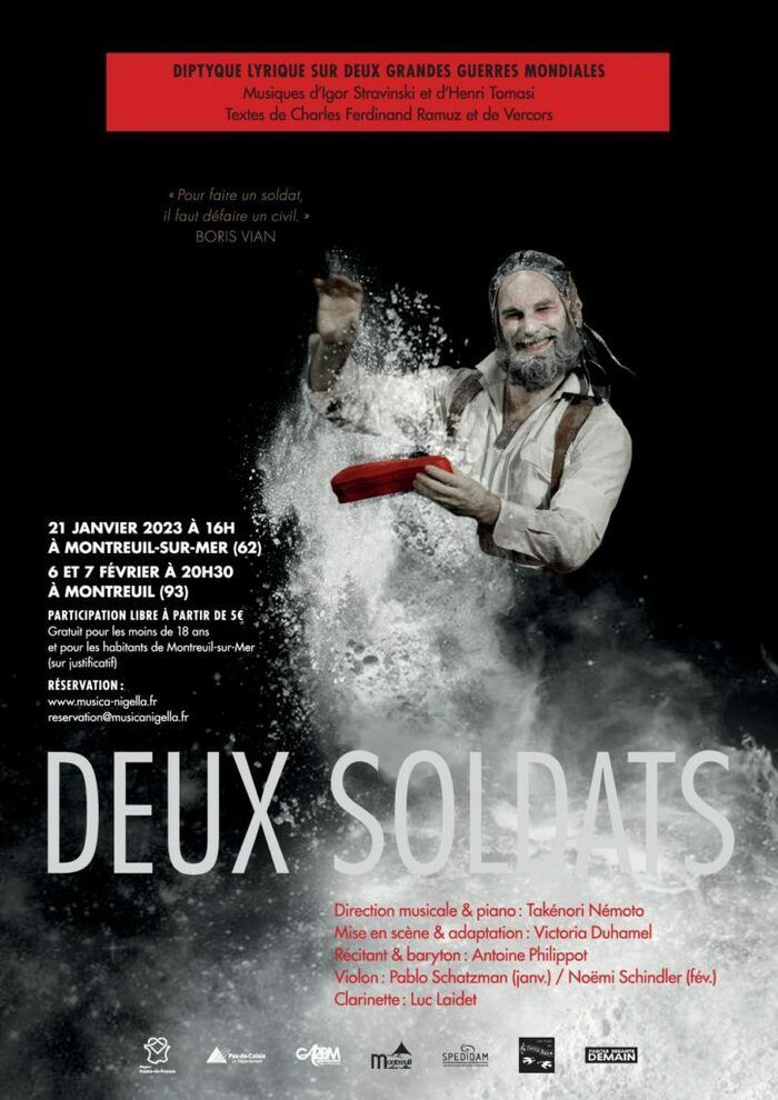 Un spectacle musical sur la condition de soldat, un diptyque lyrique sur deux grandes guerres mondiales.