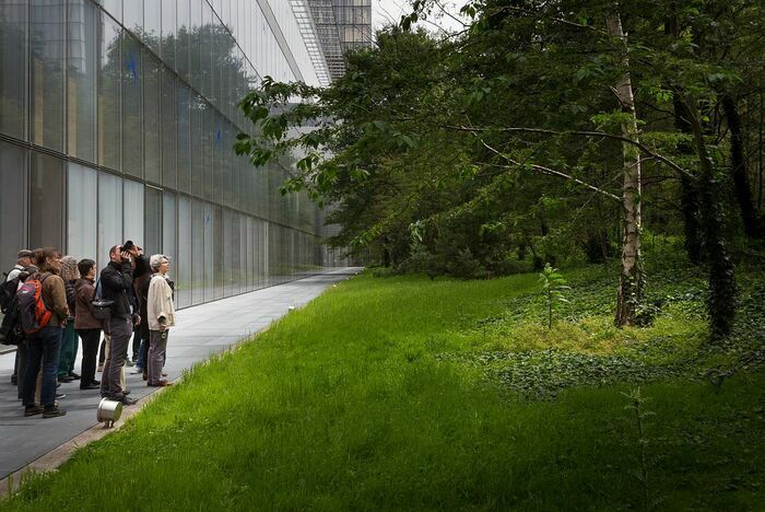 Der Waldgarten am Standort François-Mitterrand ist normalerweise für die Öffentlichkeit geschlossen und kann während der Gartentreffen (oder bei kostenpflichtigen Führungen von April bis September) ko