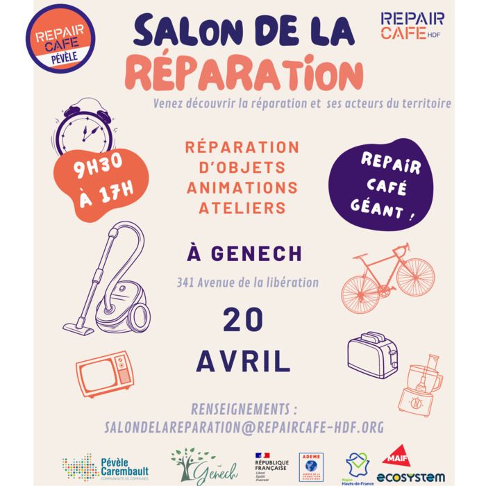 1 journée dédiée à la réparation pour les réparateurs bénévoles et repair café géant pour le grand public