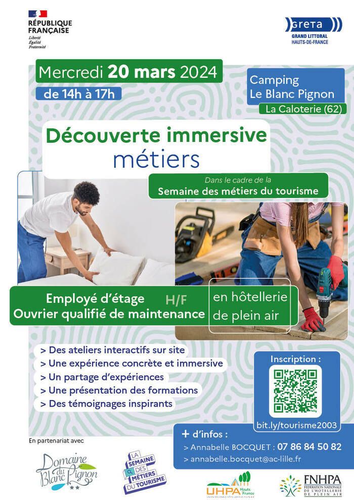 Des ateliers interactifs pour découvrir les activités du métier; un partage d'expériences et témoignages de stagiaires; une présentation des formations