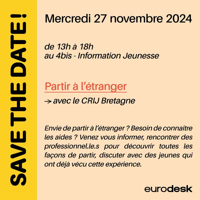 Venez vous informer, rencontrer des professionnel.le.s pour découvrir toutes les façons de partir et discuter avec des jeunes qui ont déjà vécu cette expérience.