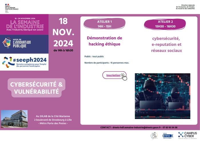 Atelier Cybersécurité animé par le CAMPUS CYBER Hauts-de-France