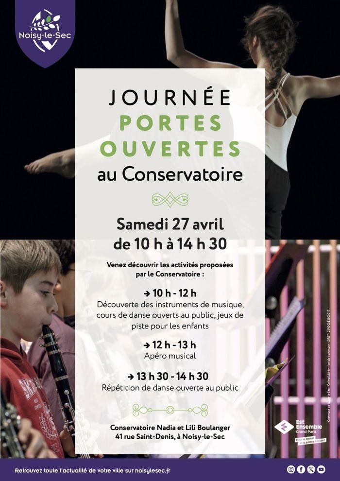 Journée portes ouvertes au conservatoire Nadia et Lili Boulanger de Noisy-le-Sec