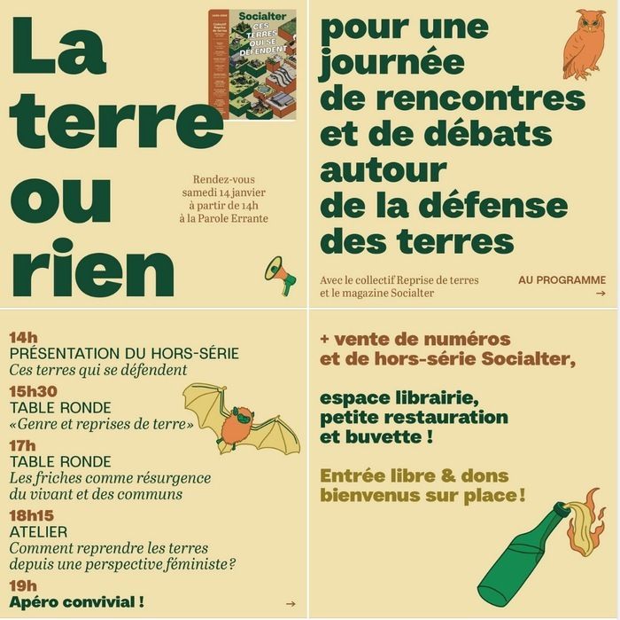 Rencontres et débats autour de la défense des Terres