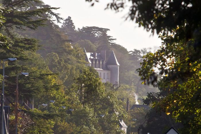 Ehrenliterarischer Rundgang von Balzac im Park des Château Moncontour in Vouvray.