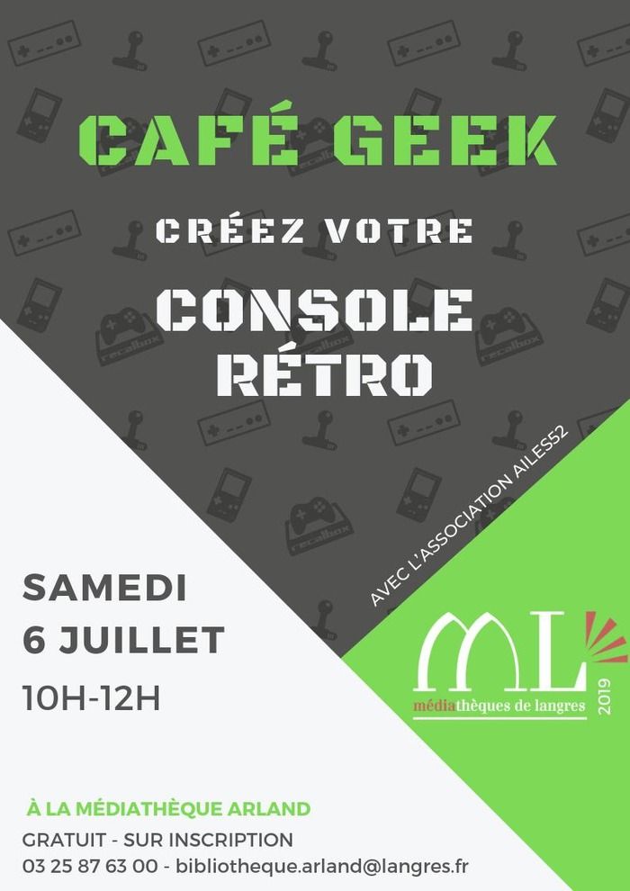 En ce début de vacances scolaires, l’association Ailes52 vous propose un rendez-vous axé sur la pratique du rétrogaming.