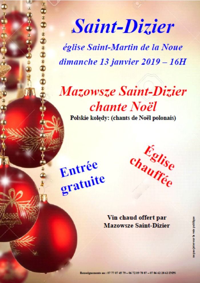 Concert de chant de Noël Polonais par l'association Mazowsze Saint-Dizier