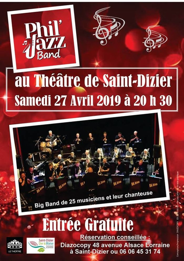 Concert d'un Big Band de 25 musiciens, et d'une chanteuse Alexandra