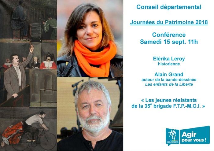 Une conférence à deux voix avec Elerika Leroy, historienne, et Alain Grand, auteur de la bande-dessinée "Les enfants de la Liberté".