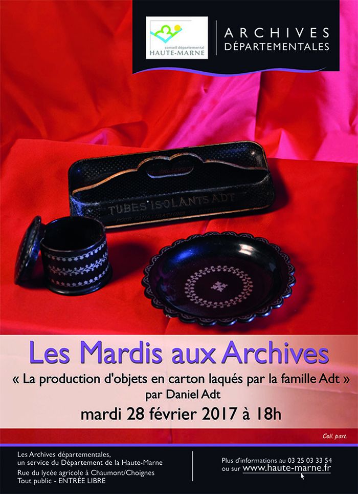 Conférence de Daniel Adt dans le cadre des "Mardis aux Archives" aux Archives départementales de la Haute-Marne