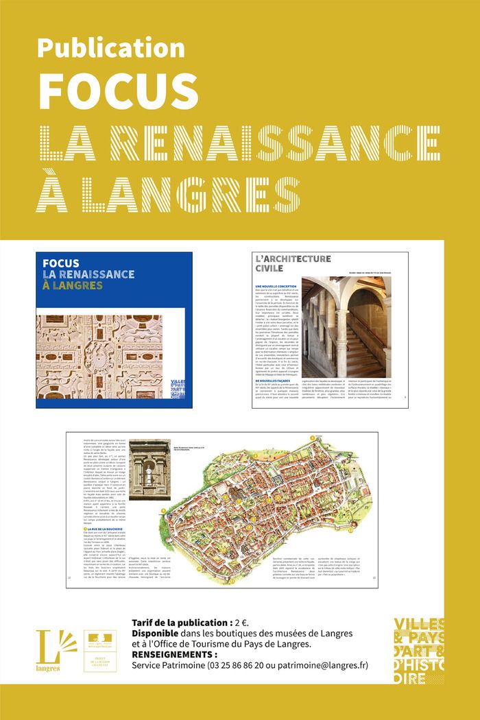 Dans le cadre de l'événement "Langres à la Renaissance" le service Patrimoine édite un guide de découverte alliant introduction historique et parcours dans la ville