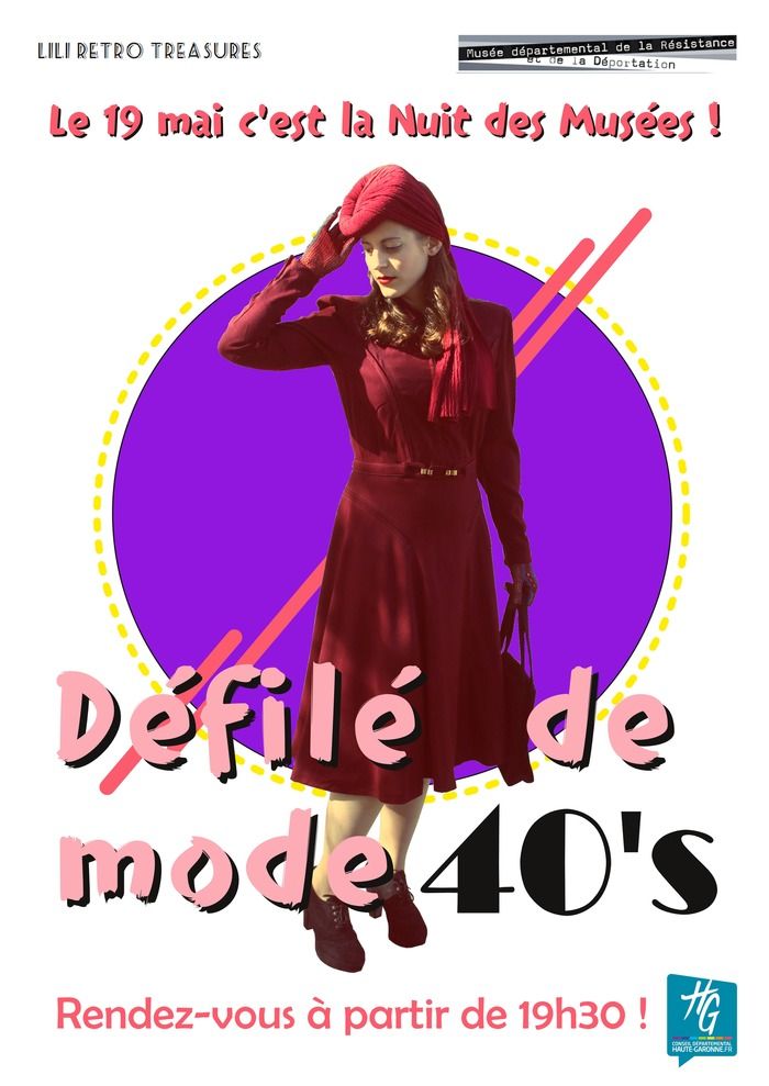 Les salles d’exposition du Musée vont prendre des airs de fashion week ! Venez découvrir des tenues authentiques et originales des années 40 lors d’un défilé haut en couleurs mêlant mode et Histoire.