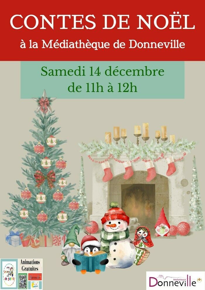 Dans le cadre du Marché de Noël organisé par l’association Graines de Gafet’s, la médiathèque de Donneville invite à une Heure du conte de Noël le samedi 14 décembre, de 11 h à 12 h.