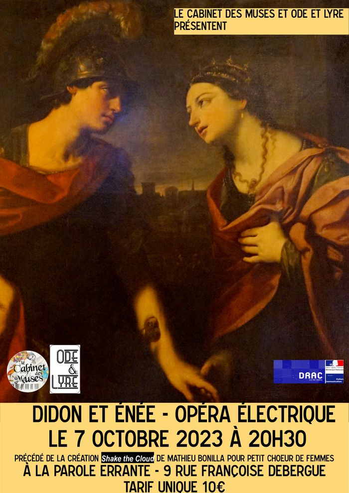 Le cabinet des Muses et la Cie Ode et Lyre présentent une version déjantée et électrique de l'(opéra Didon et Énée de Henry Purcell.