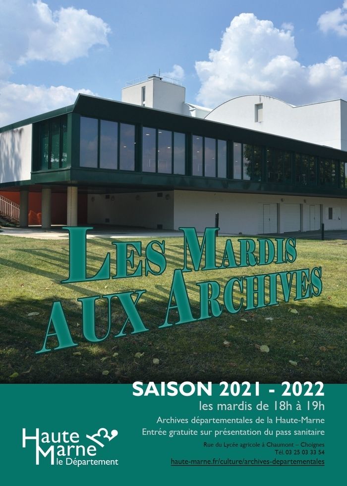 Atelier dans le cadre des Mardis aux Archives, par le centre généalogique de la Haute-Marne