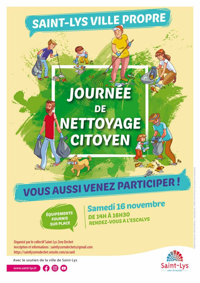 Rejoignez-nous pour une action citoyenne en faveur de l'environnement ! Le nettoyage des espaces publics et zones vertes est au programme pour rendre notre commune plus propre et plus belle.