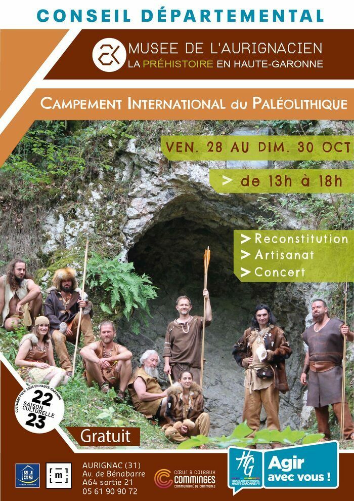 Le Musée de l’Aurignacien propose un Campement International du Paléolithique du 28 au 30 octobre 2022 à Aurignac. Découvrez comment vivaient nos ancêtres durant le Paléolithique !